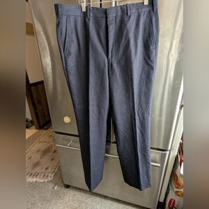 Men's Navy Brooks Brothers Brooksgate Flat Frt Wool Flannel Dress Slacks 36x30